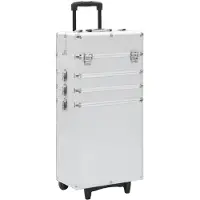 vidaXL makeupkuffert aluminium sølvfarvet