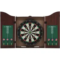 vidaXL professionel dartskive i sisal med skab og 6 dartpile