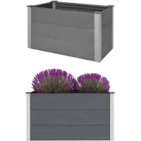 vidaXL Forhøjet Plantekasse Wpc - 100 x 50 x 54 cm