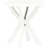 vidaXL bistrobord Ø70 cm plastik hvid