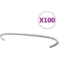vidaXL gabionkroge 100 stk. galvaniseret stål 40 cm