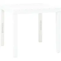 vidaXL havebord 78 x 78 x 72 cm plastik hvid