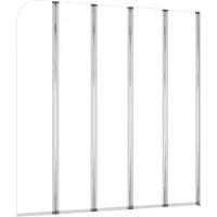 vidaXL brusevæg til badekar 120x140 cm hærdet glas gennemsigtigt