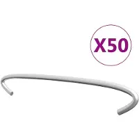 vidaXL gabionkroge 50 stk. galvaniseret stål 15 cm