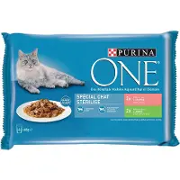 Purina One Økonomipakke: 24 x 85 g - Sterilcat laks og kalkun