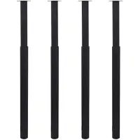 vidaXL teleskopiske bordben 4 stk. 710 mm-1100 mm sort