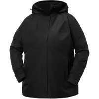 Helly Hansen Aden Plus, regnjakke, dame, plus size, sort
