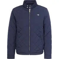 Gant Ganttil mænd. 7006340 Windcheater quiltet jakke navy (S), Casual, Polyester, Lange ærmer, Blå