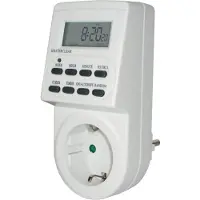 Brennenstuhl 1506550, Daglig/ugentlig timer, Hvid, Digital, LCD, Knapper, Plast