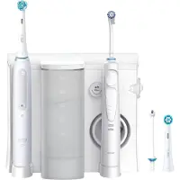 Oral-B iO4 & OxyJet, Voksen, Roterende, pulserende tandbørste, Daglig pleje, Sensitiv, Super sensitive, Blegning, Hvid, 2 min, Batteri