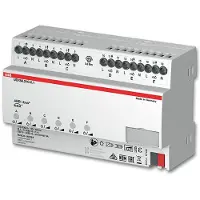 ABB KNX universal lysdæmper 6-kanal, MDRC, 6x210W/VA. Min 2W pr kanal. Udgange kan parallelkobles for større belastning.