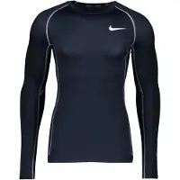 Nike Pro Top Dri-FIT - Navy/Lilla Lange Ærmer, størrelse X-Large