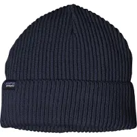 Patagonia - Huer - Fishermans Rolled Beanie Black til UnisexUld - Sort