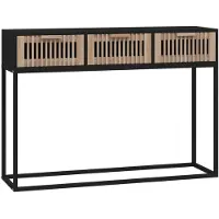 vidaXL Konsolbord 105x30x75 Cm Konstrueret Træ Og Jern - Sort