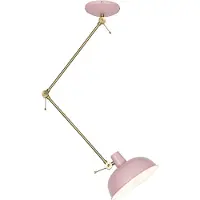 QAZQA Retro loftslampe pink med bronze - Milou