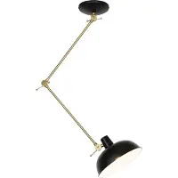 QAZQA Retro loftslampe sort med bronze - Milou