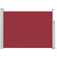 vidaXL sammenrullelig sidemarkise til terrassen 100 x 500 cm rød