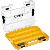 DeWalt ToughCase+ stor opbevaringsboks, tom, med 6 skillevægge DT70839