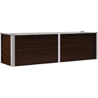 vidaXL Hævet Plantekasse Galvaniseret Stål - 160 x 40 x 45 cm