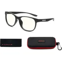 Gunnar Optiks Rush, Unisex, Oval, Klassisk, Sort, Nylon, Normal pasform