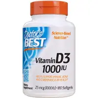 Doctors Best , Vitamin D3, 25 mcg (1.000 IU), 180 Softgels
