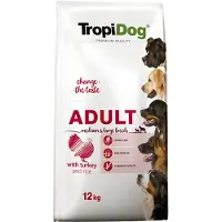 Tropidog Premium Adult Medium/Large, kalkun og ris - 12 kg