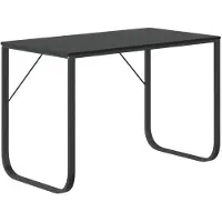 vidaXL computerbord 110x60x73 cm spånplade sort