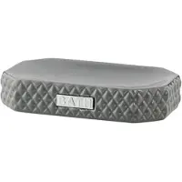 Lene Bjerre Marion sæbeskål 13,5x9 cm Monument grey/Silver