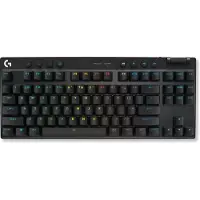 Logitech G PRO X - Tastatur - tenkeyless - bagbelyst - trådløs - 2.4 GHz, Bluetooth - tastkontakt: GX Red Linear - sort