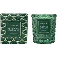 Voluspa Boxed Textured Glass Candle Noble Fir Garland 184g