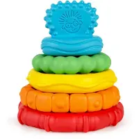 Baby einstein Stack & Teethe Multi-tekstureret let at graf 5-delt Teether Leget?jss?t i alderen 3 m?neder +