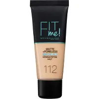 Maybelline Fit Me Matt+Poreless Flydende foundation 30 ml Nr. 112 - Soft Beige