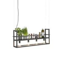 QAZQA Smart pendellampe sort inkl. WiFi A60 - Cage Rack