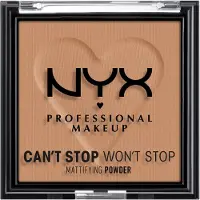 Nyx Can’t Stop Won’t Stop Mattifying Powder Kompaktpudder 6 g Nr. 07 - Caramel