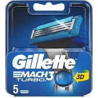 Gillette Mach3 Turbo 5 stk. Barberblade 7702018882038 Modsvarer: N/A