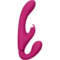 VIVE Suki - Vibrating Strapless Strap-on Rabbit - Pink