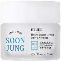 Etude HOUSE Soonjung Hydro Barrier Cream 75ml (ny version) | Fugtgivende og beroligende creme | Ikke-komedogen Hypoallergen og duftfri fugtigheds