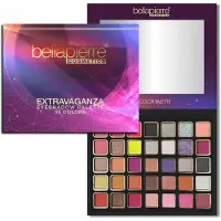 Bellápierre Cosmetics Extravaganza Eyeshadow Palette | 35 nuancer i mat satin shimmer & folie finish | Ikke-giftig og paraben gratis | Vegansk og grusomhed