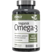 Elexir Pharma Vegansk Omega-3 120 kapsler