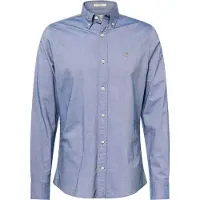 Gant Ganttil mænd. 3000202 Slim Fit Oxford-skjorte blå (M), Casual, Bomuld, Klassisk, Lange ærmer