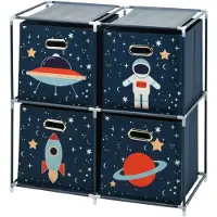 Storage solutions legetøjshylde med opbevaringskasser Mission kosmisk 68×35×70 cm