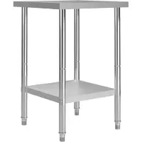 vidaXL arbejdsbord til køkken 60x60x85 cm rustfrit stål