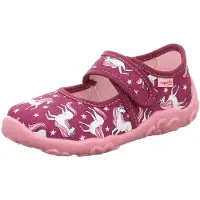 Superfit Hjemmesko 'Bonny' pink / kirsebærsrød / hvid