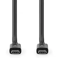 Nedis Ccgp66020bk20 Usb 4.0 Gen 2x2-kabel Usb-c M-usb-c M 8k@ 20 Gb/s Nikkelbelagt 2 M 240w 60hz