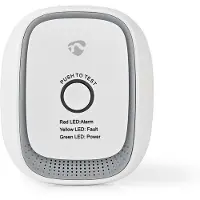Nedis SmartLife, Naturgas, Hjem, 2485 MHz, 75 dB, Sølv, Hvid, Plast