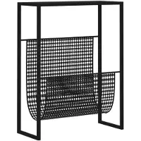 vidaXL magasinholder 35x15x45 cm stål sort