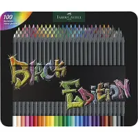 Faber-Castell Black Edition triangular Tin box 100 ass