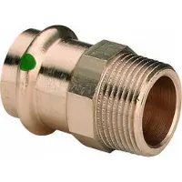 Viega Sanpress overgang 28 x 1 1/4" muffe/nippel rødgods