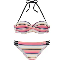 Venice beach Bikini creme / orange / koral / sort