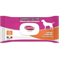 Inodorina Organic Puppy Wipes med øjentrøst og honning - Sæt %: 6 x 40 stk